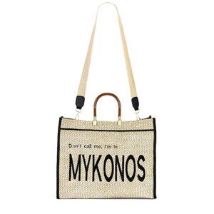 Bronx and Banco Mykonos Medium Tote Bag Beige